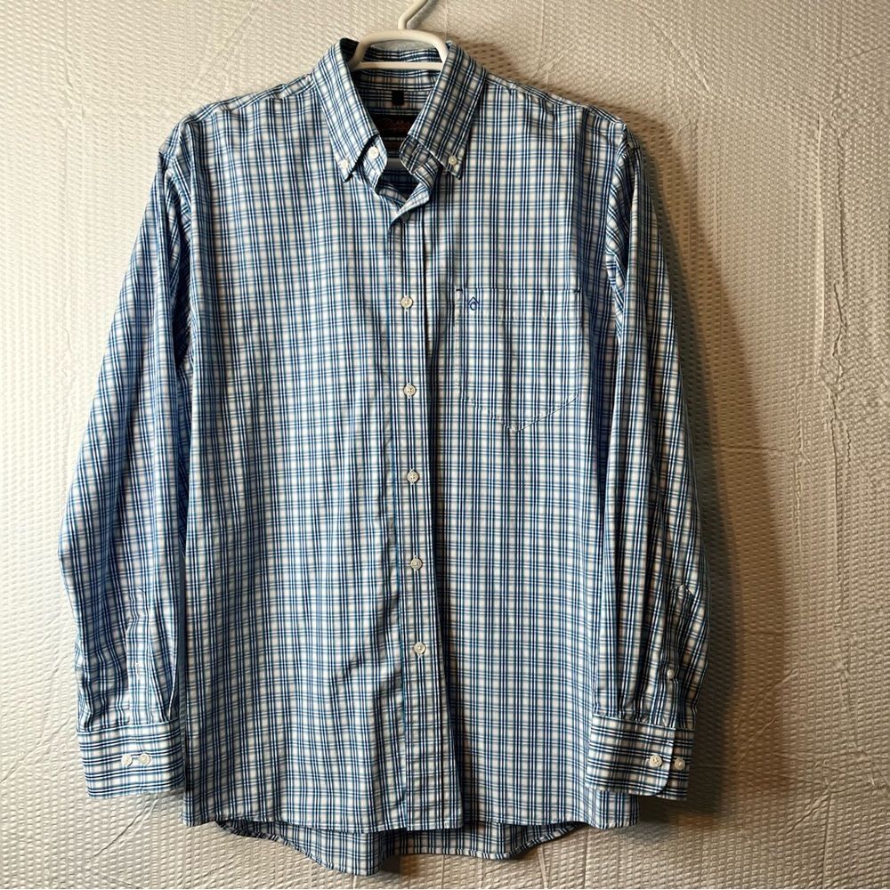 Rafter C Easy Wear Forty-Five Button Down Dress Western Shirt Size L